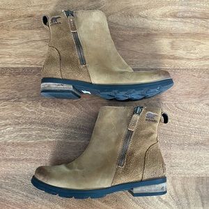 SOREL Emelie Zip Leather Bootie
